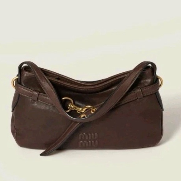 🔥100% Authentic MIU MIU Aventure Shoulder Bag Women's Brown Preowned Excellent🔥 - Picture 5 of 16